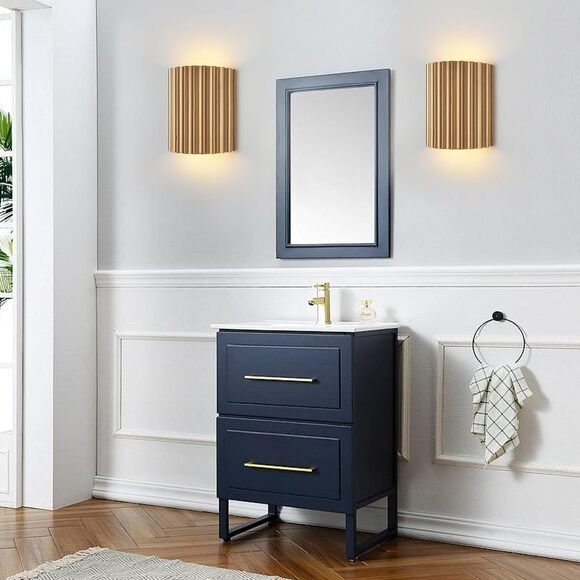 Gold Resin Modern LED Wall Sconces Wall Lighting Set of 2, Indoor Hardwired Wall - Picture 2 of 7